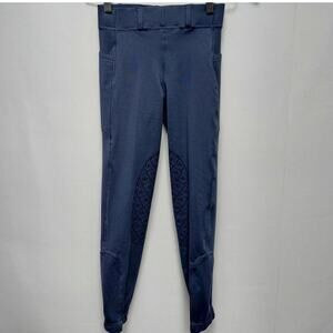 Ovation Aerowick SLC Riding Tights Blue Solid Knit Size 10